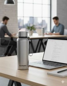 Kaia Double Wall Stainless Steel Bottle Silver