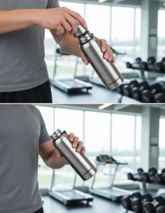 Kaia Double Wall Stainless Steel Bottle Silver