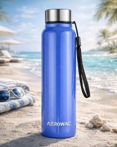 Nubo Single Wall Stainless Steel Bottle Glossy Blue