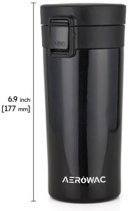 Rivo Vacuum Insulated Coffee Mug Bottle Royal Black
