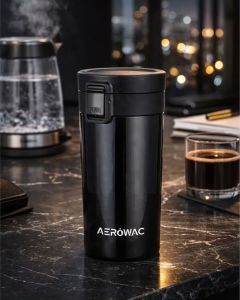 Rivo Vacuum Insulated Coffee Mug Bottle Royal Black