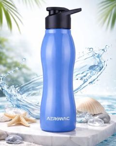 Silva Single Wall Stainless Steel Bottle Glossy Blue