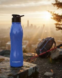 Silva Single Wall Stainless Steel Bottle Glossy Blue