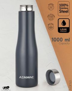 Vana Single Wall Stainless Steel Bottle Matt Grey