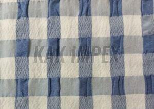Polyester Cotton Lycra Check Fabric