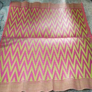 Purple Printed Reversible Floor Mat