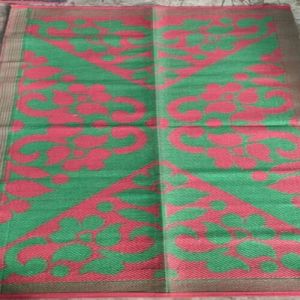 Red Green Plastic Printed Floor Mat