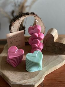 Red Designer Heart Shaped Candle