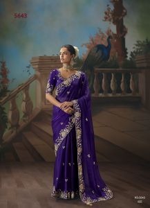 Ladies Premium Glass Tissue Organza Saree