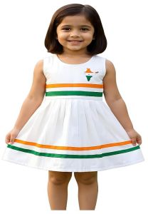 Girls Independence Day Cotton Frock