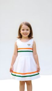 Kids Independence Day Cotton Frock