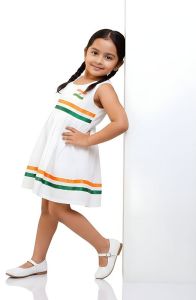 Stylish Girls Independence Day Cotton Frock