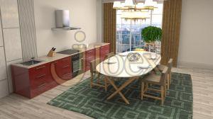 Geometric Pattern Dining Area Rug