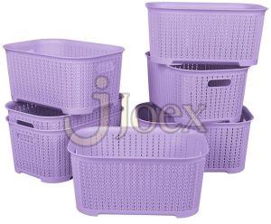 Lavender Knit Weave Storage Basket