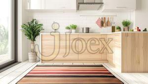 Multicolor Striped Floor Mat