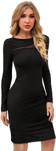 Ladies Black Mesh Party Wear Dress