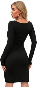Ladies Black Mesh Party Wear Dress