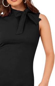 Ladies Black Sleeveless Bodycon Midi Dress