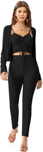 Ladies Black Three Piece Co-Ord Set