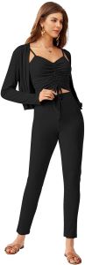 Ladies Black Three Piece Co-Ord Set