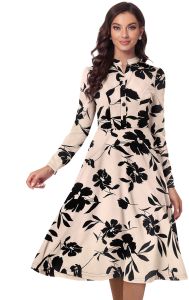 Ladies Designer Floral A Line Dress