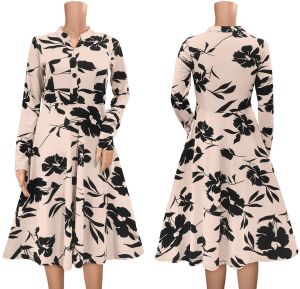 Ladies Designer Floral A Line Dress