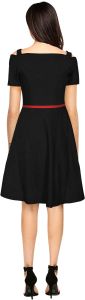 Ladies Graceful Black Fit And Flare Dress