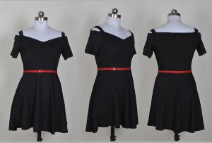 Ladies Graceful Black Fit And Flare Dress