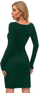Ladies Green Mesh Full Sleeve Dress