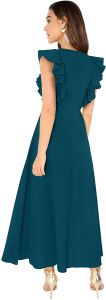 Ladies Morpich Ruffle Sleeve Maxi Dress