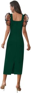 Ladies Pista Designer Puff Sleeve Dress