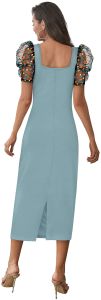 Ladies Pista Mesh Puff Sleeve Dress