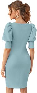 Ladies Pista Puff Sleeve Bodycon Dress