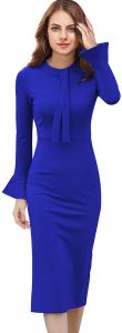 Ladies Royal Blue Formal Bodycon Dress