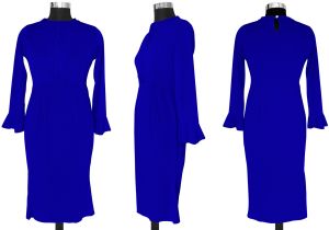 Ladies Royal Blue Formal Bodycon Dress