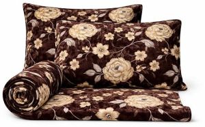 Cannes Flannel AC Blanket With 2 Pillow Covers