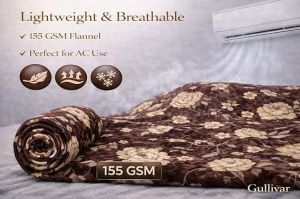 Cannes Flannel AC Blanket With 2 Pillow Covers