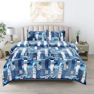 Flannel Blanket Cum Warm Bedsheet Set With 2 Pillow Covers