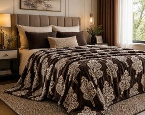 Gulliver Double Bed Printed Flannel AC Blanket