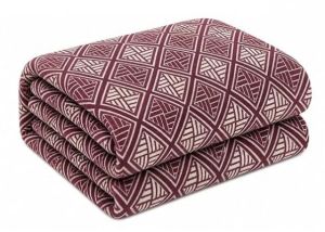 Gulliver Maroon Bed Printed Flannel AC Blanket