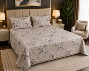 Mavi Luxury Glace Cotton Double Bedsheet Set