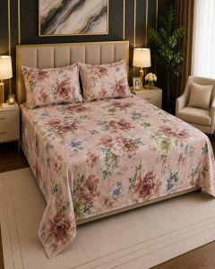 Mavi Luxury Glace Cotton Double Bedsheet Set