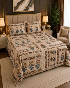Mavi Luxury Glace Cotton Double Bedsheet Set
