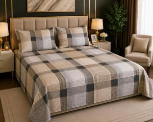 Mavi Premium Glace Cotton Double Bedsheet