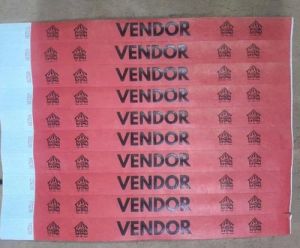 Red Tyvek Paper Wristband