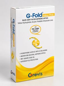 G-fold Yellow Hydrophobic Acrylic Foldable Intraocular Lenses