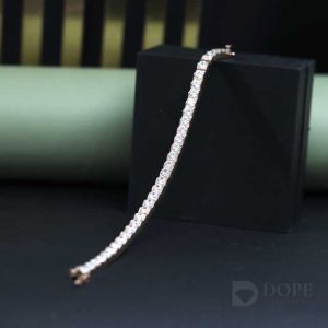 Classic Round Cut Diamond Bracelet For HER