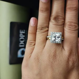 Luxury Designer Princess Diamond Ring For Birthday Gift