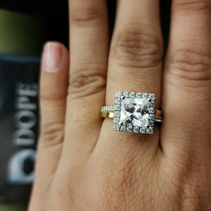 Luxury Designer Princess Diamond Ring For Birthday Gift