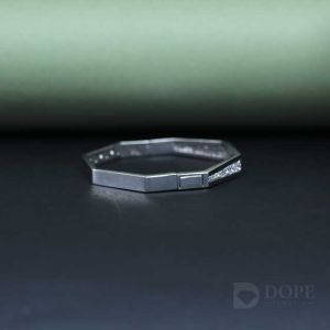 925 Sterling Silver Marquise Diamond Stiff Bracelet